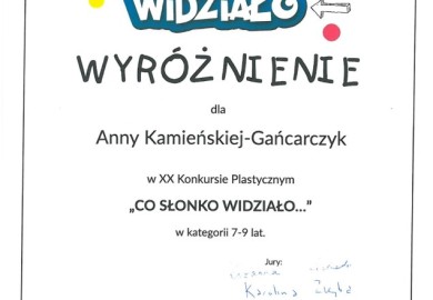 Konkurs "Co słonko widziało"