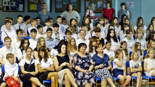 Uroczysta akademia z okazji zakończenia roku szkolnego i pożegnanie klas ósmych.