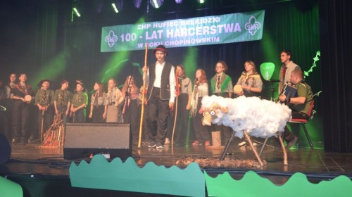 Harcerze i Zuchy na festiwalu  "Beskid" 2023