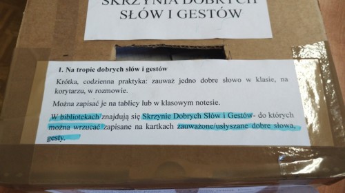 Działania w ramach Programu „Szkoła Dobrego Słowa” – styczeń–luty
