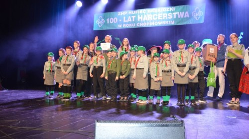 Harcerze i Zuchy na festiwalu  "Beskid" 2023