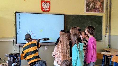 Spotkanie z raperami klas 5