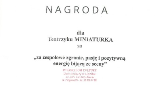 Nagrody w VI Integracyjnych Spotkaniach Teatralnych AGRAFKA