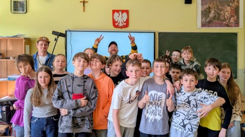 Spotkanie z raperami klas 5