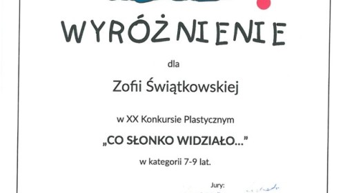 Konkurs "Co słonko widziało"