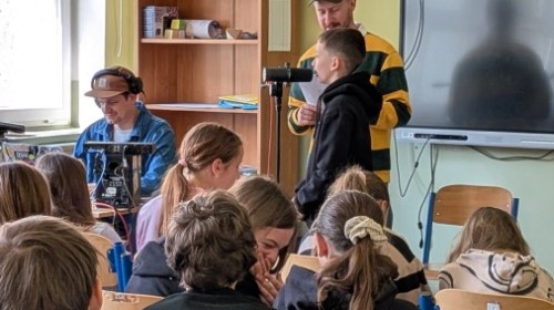 Spotkanie z raperami klas 5