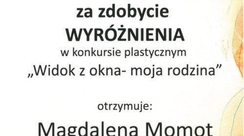 "Widok z okna - moja rodzina"