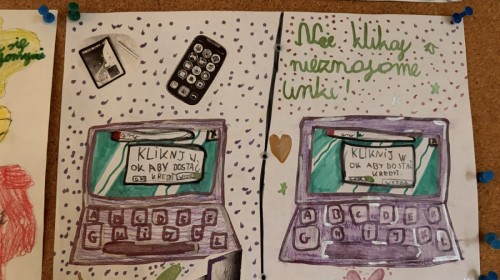 konkurs plastyczny pt. „Cyberbezpieczeństwo w ramach przeciwdziałania zachowaniom przemocowym w sieci”