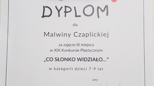 konkurs plastyczny " Co słonko widziało