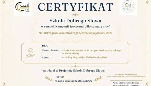Nasza Szkoła – Szkołą Dobrego Słowa